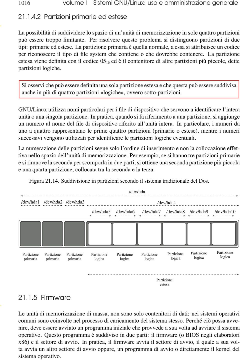 Per risolvere questo problema si distinguono partizioni di due tipi: primarie ed estese.