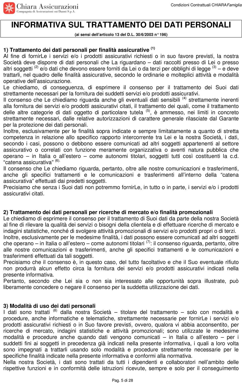 (ai sensi dell articolo 13 del D.L.