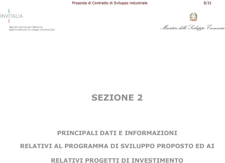 E INFORMAZIONI RELATIVI AL PROGRAMMA DI