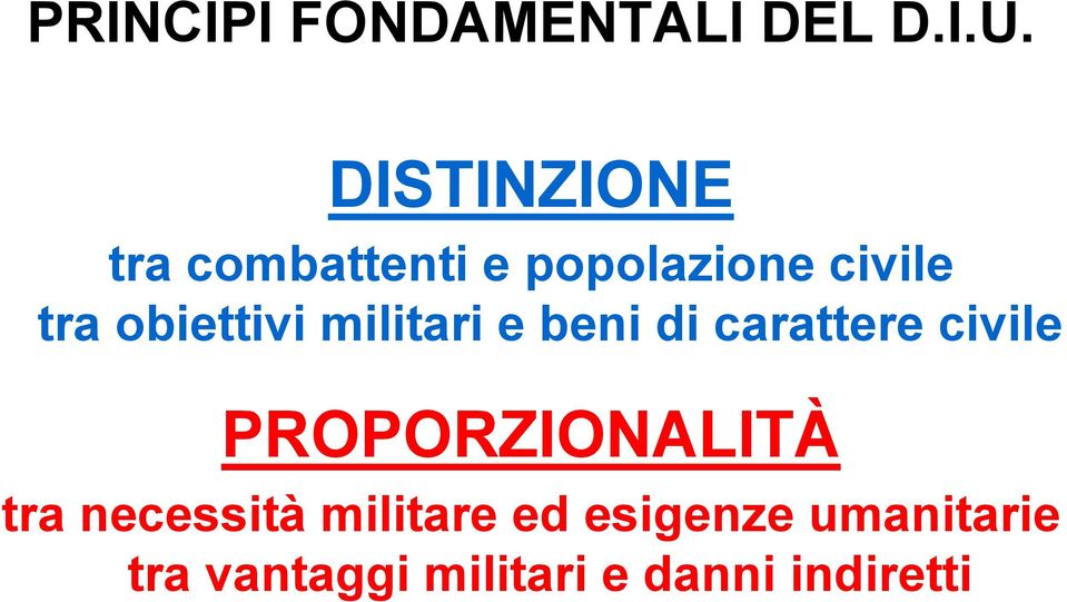 obiettivi militari e beni di carattere civile