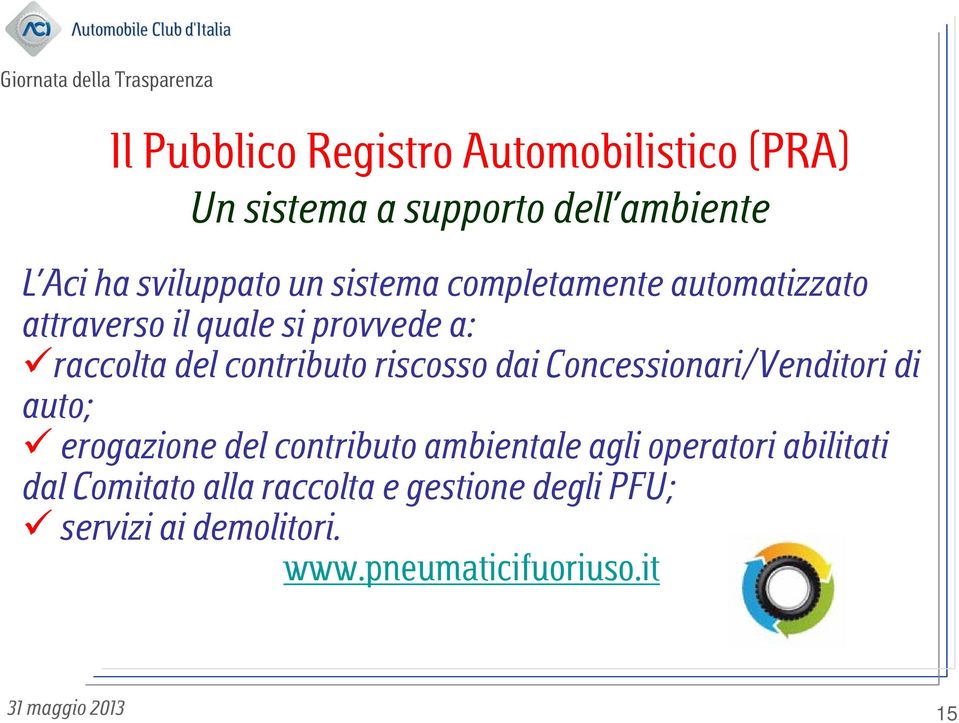 Concessionari/Venditori di auto; erogazione del contributo ambientale agli operatori