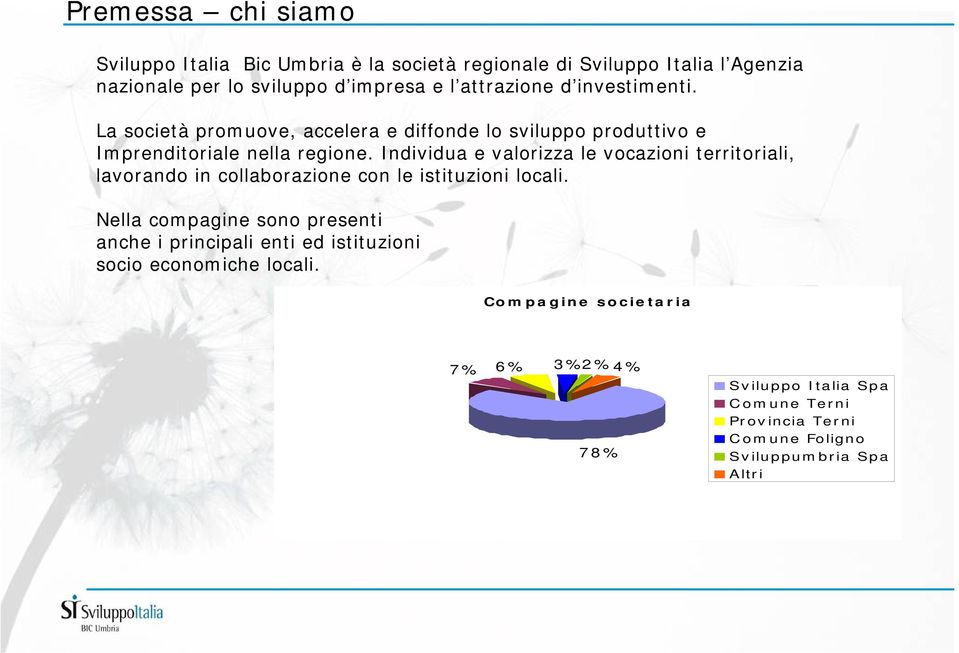 Individua e valorizza le vocazioni territoriali, lavorando in collaborazione con le istituzioni locali.