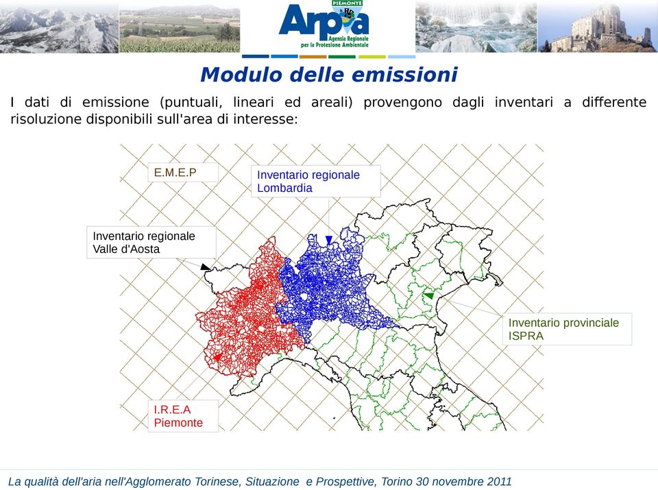 disponibili sull'area di interesse: E.