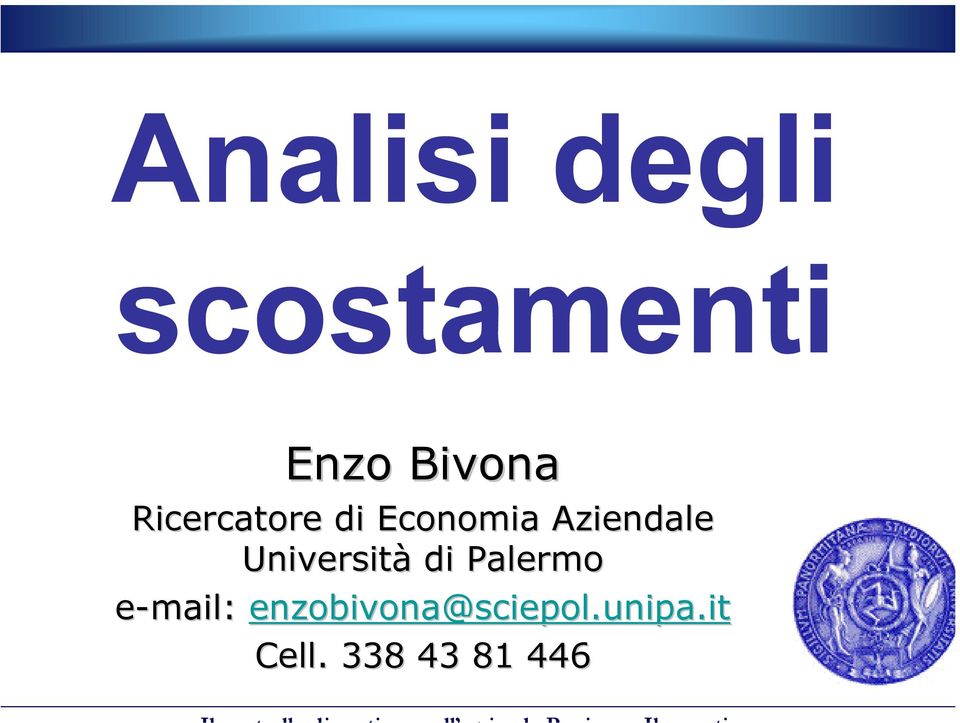 Università di Palermo e-mail: