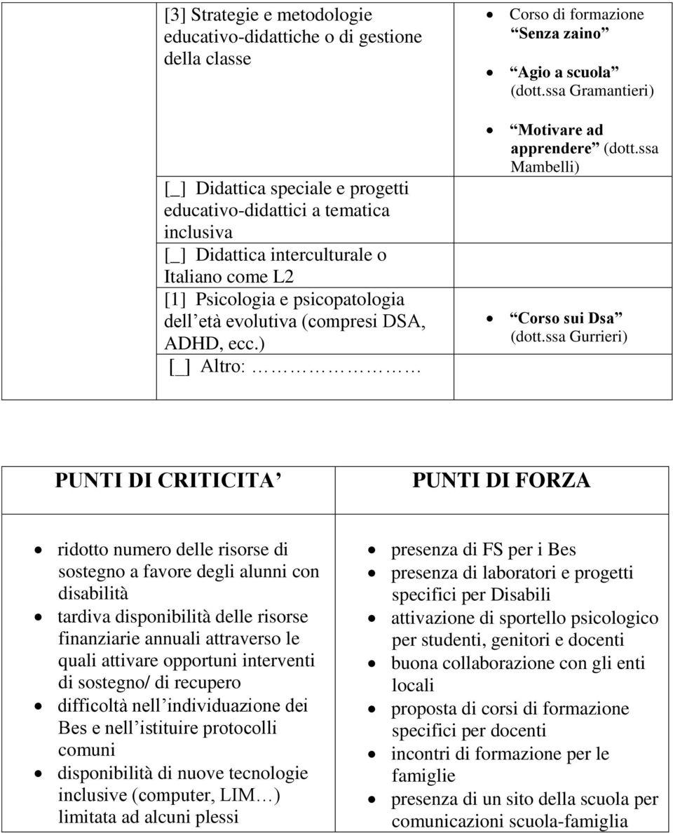 ssa Mambelli) Corso sui Dsa (dott.