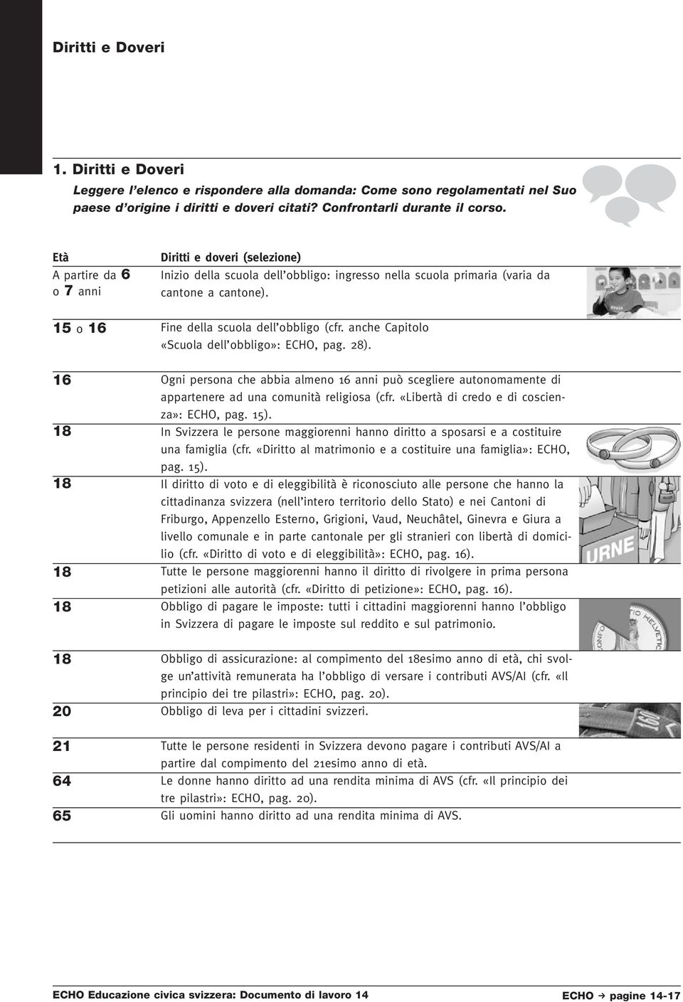 Fine della scuola dell obbligo (cfr. anche Capitolo «Scuola dell obbligo»: ECHO, pag. 28).