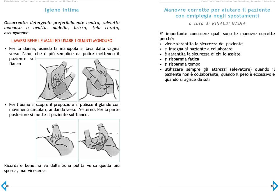 aiutare il paziente con emiplegia negli spostamenti a cura di RINALDI NADIA E importante conoscere quali sono le manovre corrette perché: viene garantita la sicurezza del paziente si insegna al