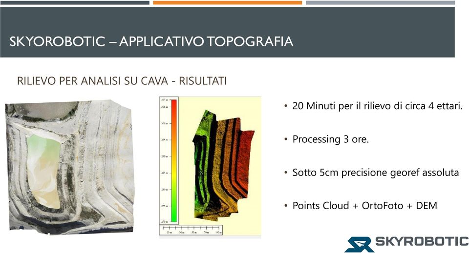 rilievo di circa 4 ettari. Processing 3 ore.