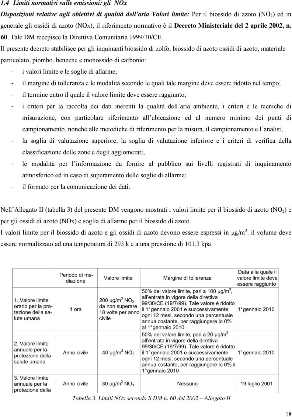 Il presente decreto stabilisce per gli inquinanti biossido di zolfo, biossido di azoto ossidi di azoto, materiale particolato, piombo, benzene e monossido di carbonio: i valori limite e le soglie di