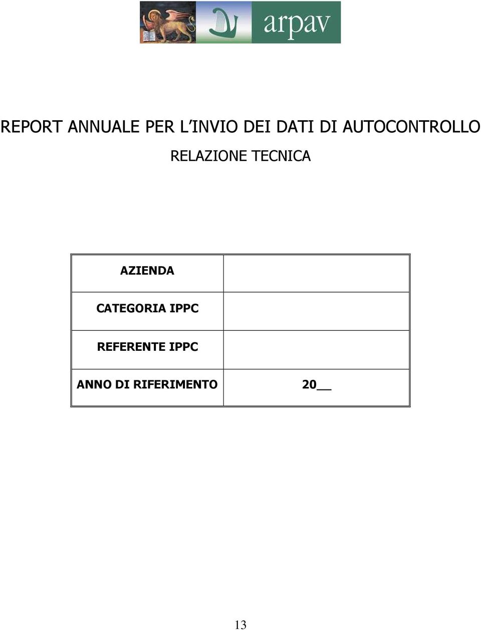 TECNICA AZIENDA CATEGORIA IPPC