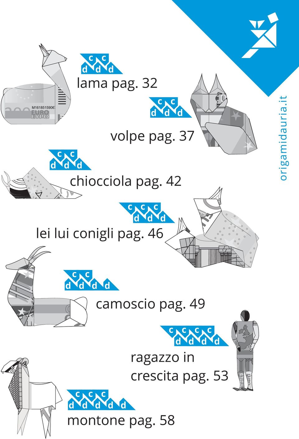 42 lei lui conigli pag. 46 c c d d d d camoscio pag.