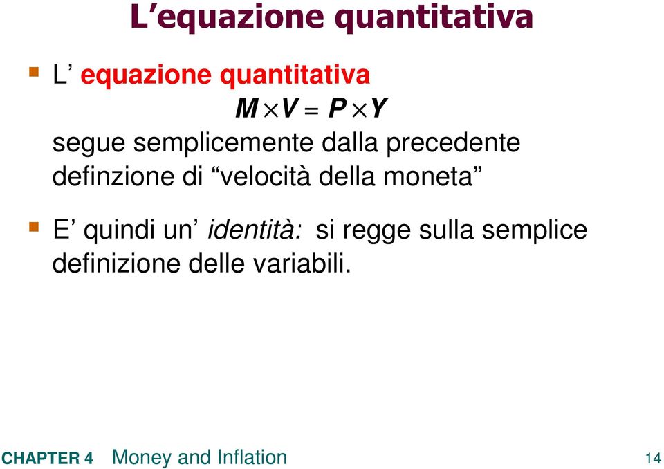 definzione di velocità della moneta E quindi un