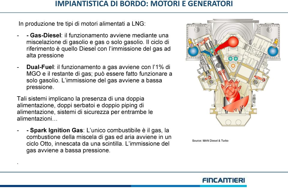 gasolio. L immissione del gas avviene a bassa pressione.