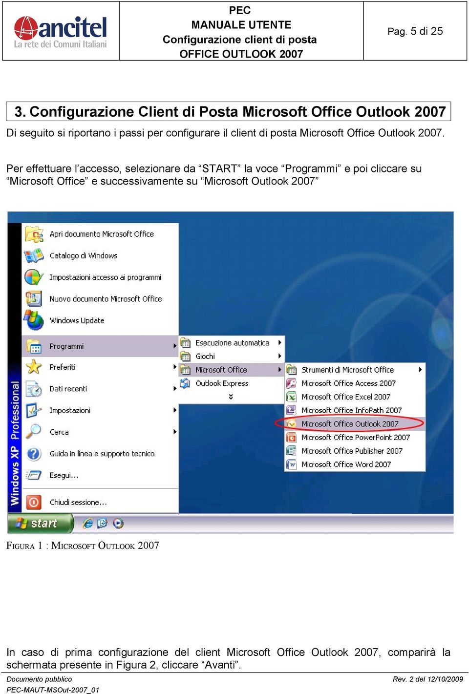 posta Microsoft Office Outlook 2007.