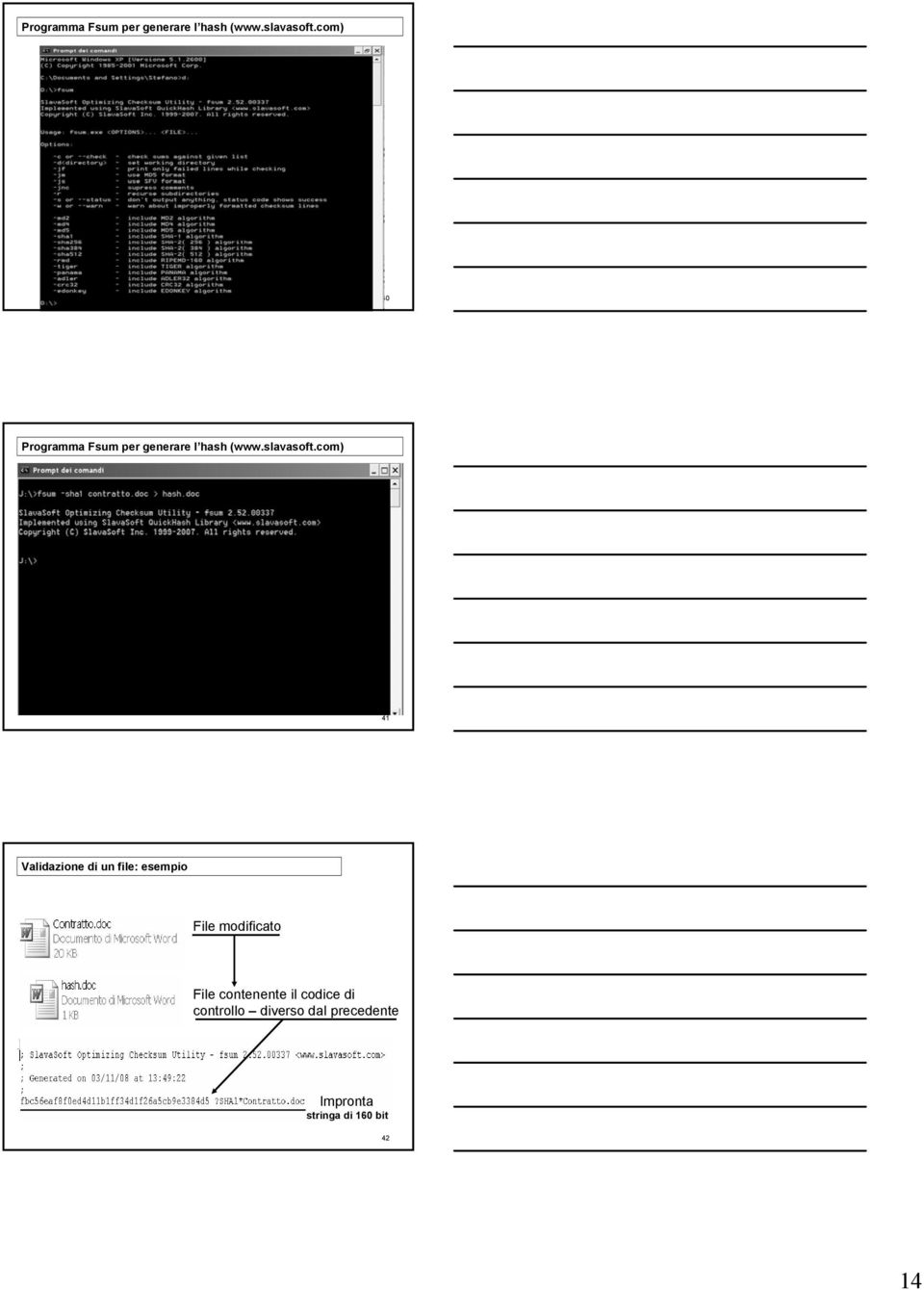 File contenente il codice di controllo diverso dal precedente