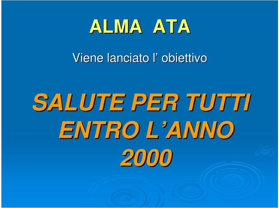 obiettivo SALUTE