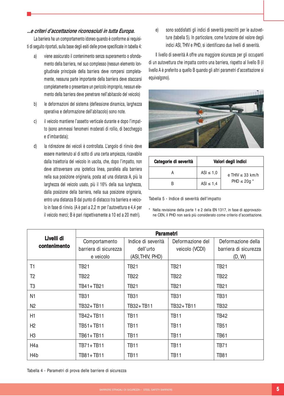 dlla barrira, nl suo complsso (nssun lmnto longitudinal principal dlla barrira dv romprsi compltamnt, nssuna part important dlla barrira dv staccarsi compltamnt o prsntar un pricolo improprio, nssun