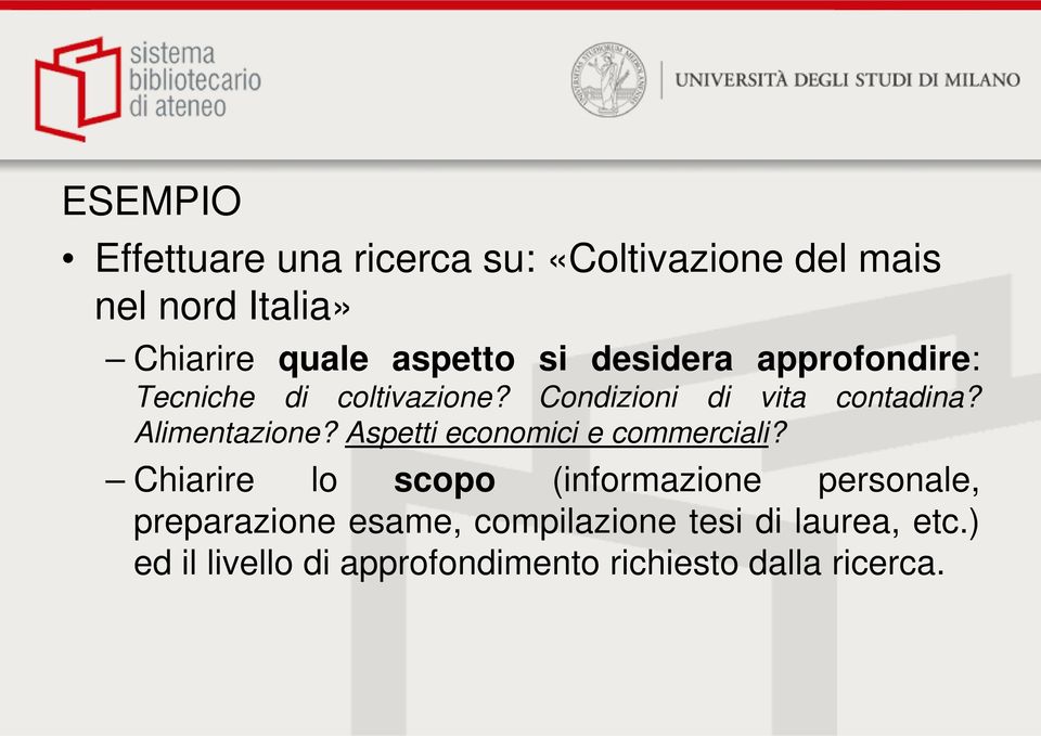 Alimentazione? Aspetti economici e commerciali?