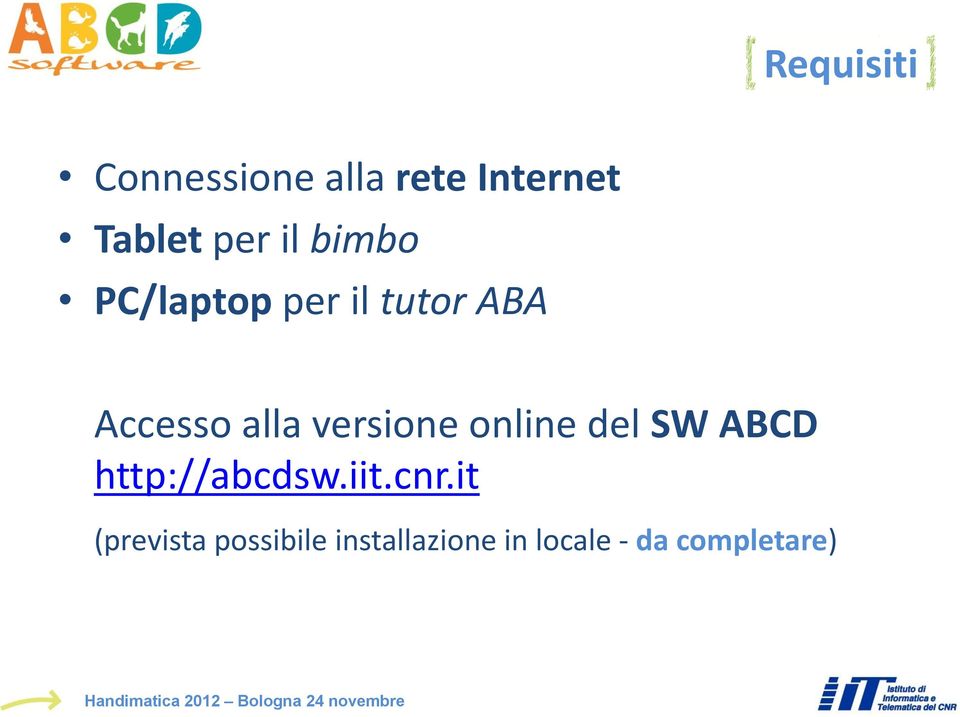 versione online del SW ABCD http://abcdsw.iit.cnr.