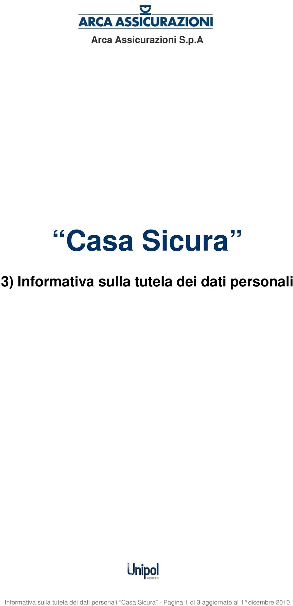 dati personali Informativa sulla tutela dei