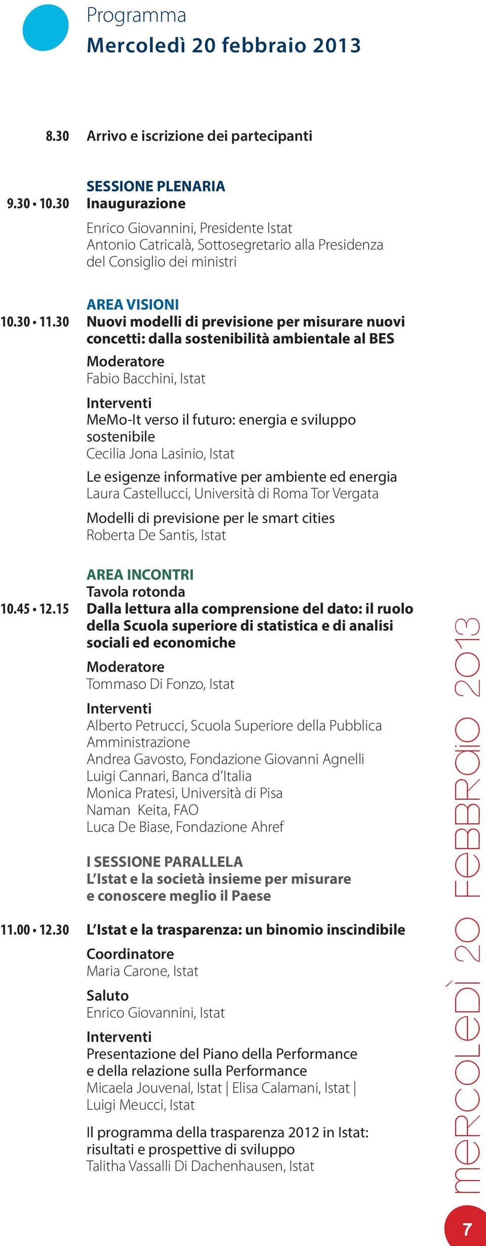 30 AREA VISIONI Nuovi modelli di previsione per misurare nuovi concetti: dalla sostenibilità ambientale al BES Moderatore Fabio Bacchini, Istat MeMo-It verso il futuro: energia e sviluppo sostenibile