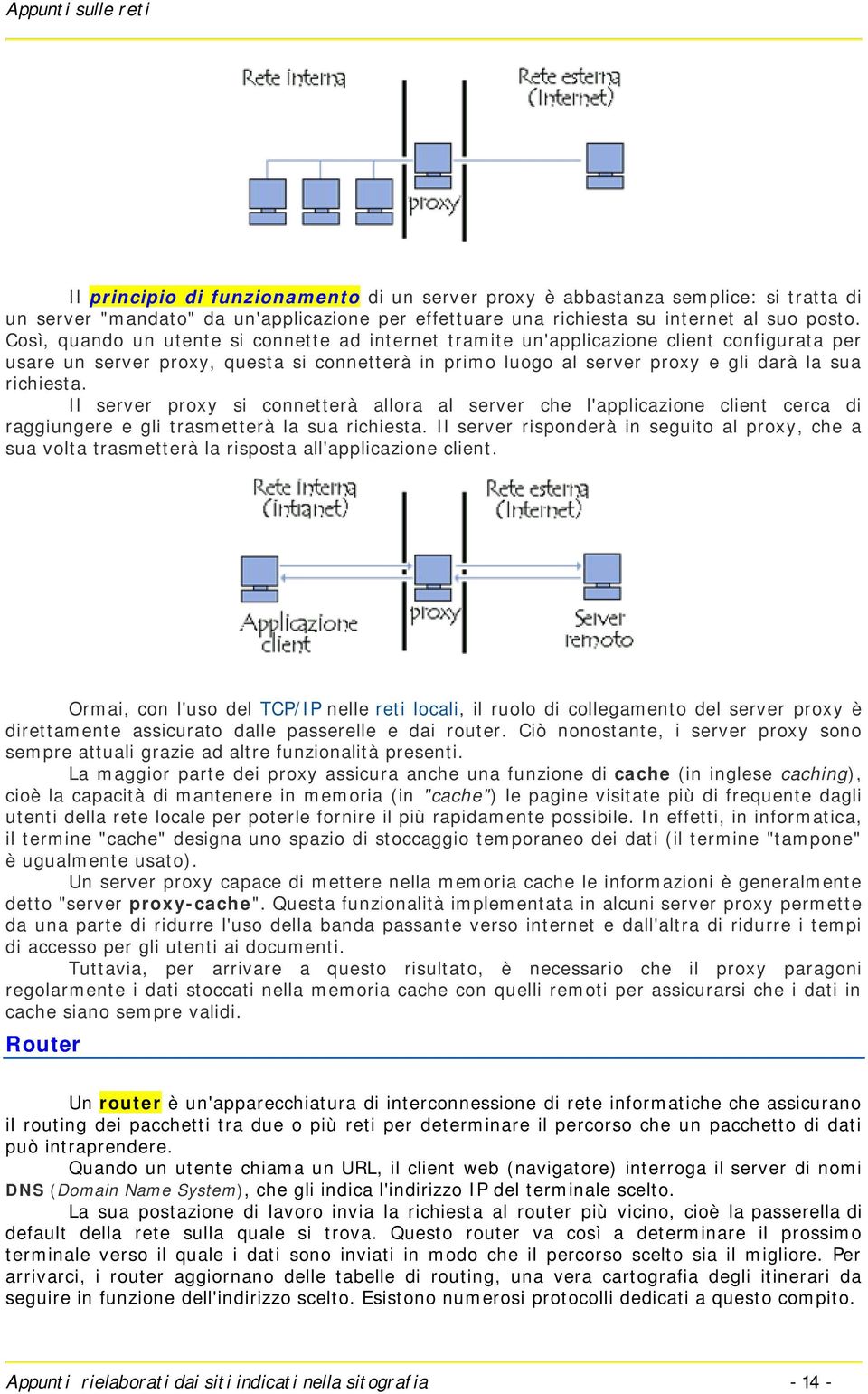 Il server proxy si connetterà allora al server che l'applicazione client cerca di raggiungere e gli trasmetterà la sua richiesta.