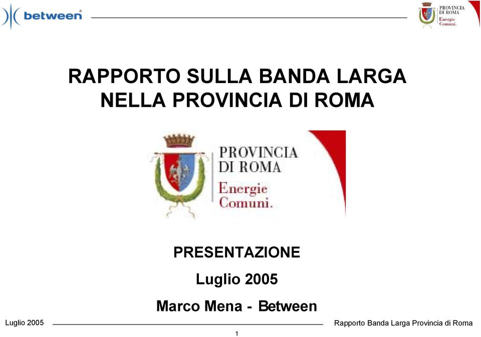 DI ROMA PRESENTAZIONE