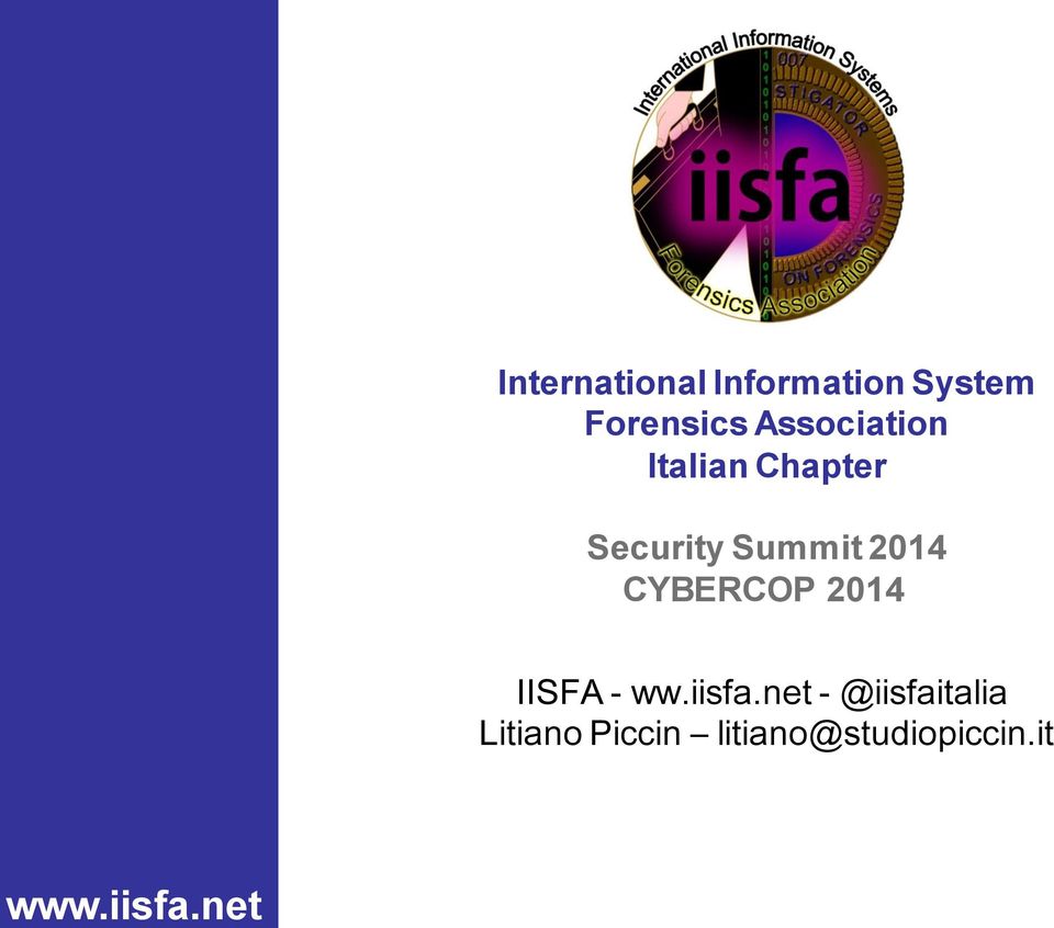 2014 CYBERCOP 2014 IISFA - ww.iisfa.