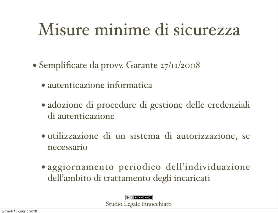 gestione delle credenziali di autenticazione utilizzazione di un sistema di