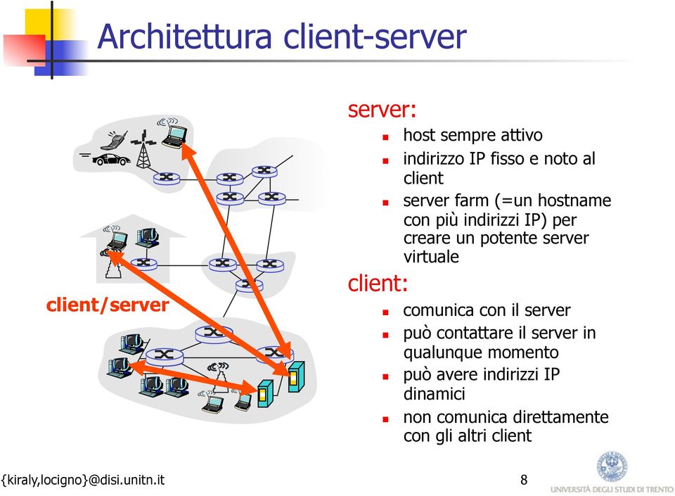 un potente server virtuale comunica con il server può contattare il server in