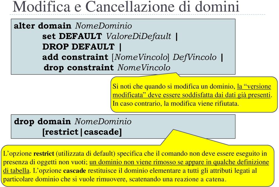 In caso contrario, la modifica viene rifiutata.