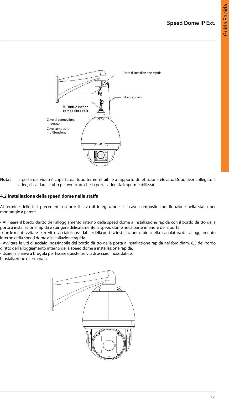 retrazione elevato. Dopo aver collegato il video, riscaldare il tubo per verificare che la porta video sia impermeabilizzata. 4.