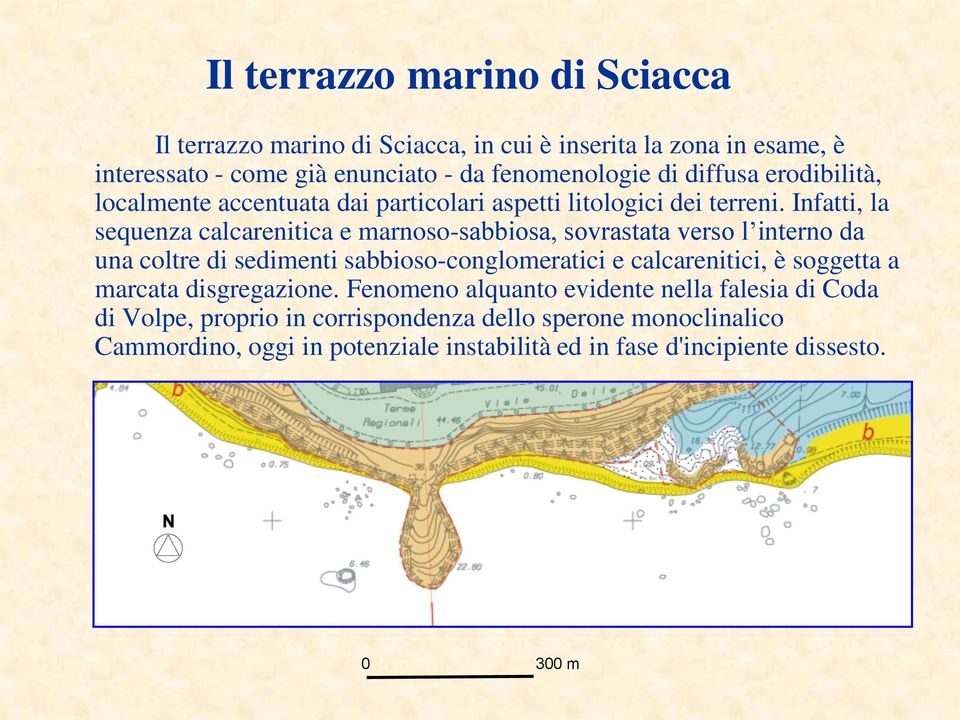 Infatti, la sequenza calcarenitica e marnoso-sabbiosa, sovrastata verso l interno da una coltre di sedimenti sabbioso-conglomeratici e calcarenitici, è