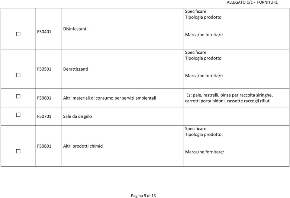 pale, rastrelli, pinze per raccolta siringhe, carretti porta bidoni, cassette raccogli rifiuti