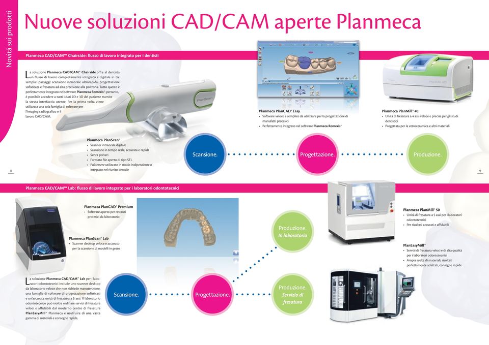 Tutto questo è perfettamente integrato nel software Planmeca Romexis ; pertanto, è possibile accedere a tutti i dati 2D e 3D del paziente tramite la stessa interfaccia utente.