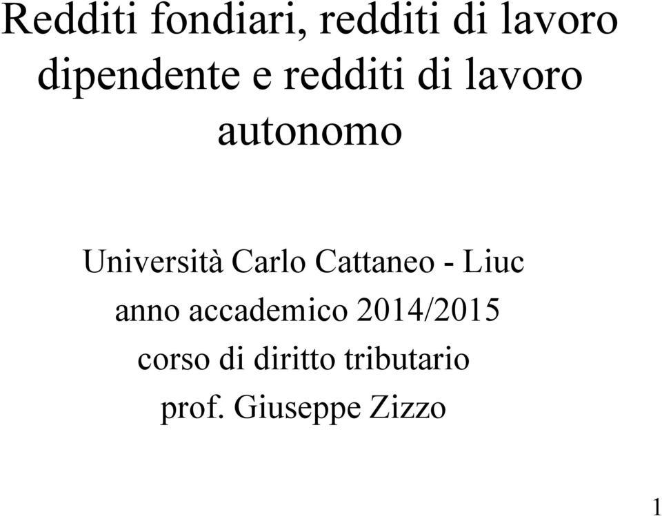 Cattaneo - Liuc anno accademico 2014/2015