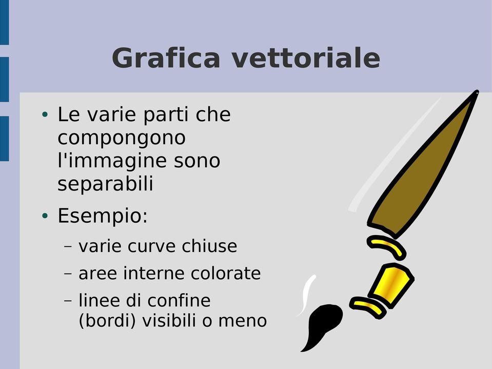 Esempio: varie curve chiuse aree interne