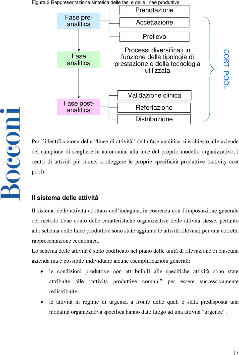 aziende del campione di scegliere in autonomia, alla luce del proprio modello organizzativo, i centri di attività più idonei a rileggere le proprie specificità produttive (activity cost pool).