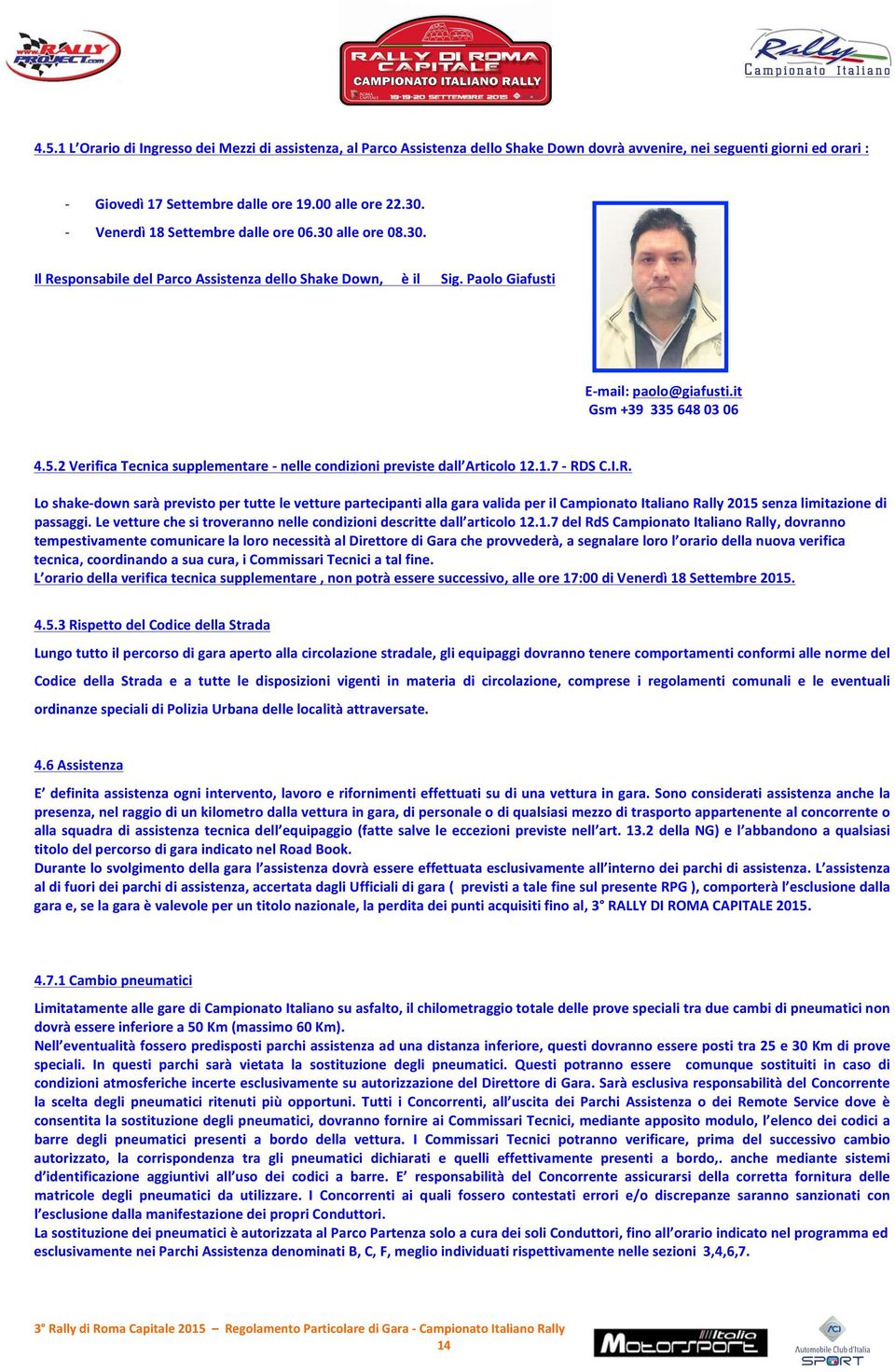 648 03 06 4.5.2 Vrifica Tcnica supplmntar - nll zioni prvist dall Articolo 12.1.7 - RD