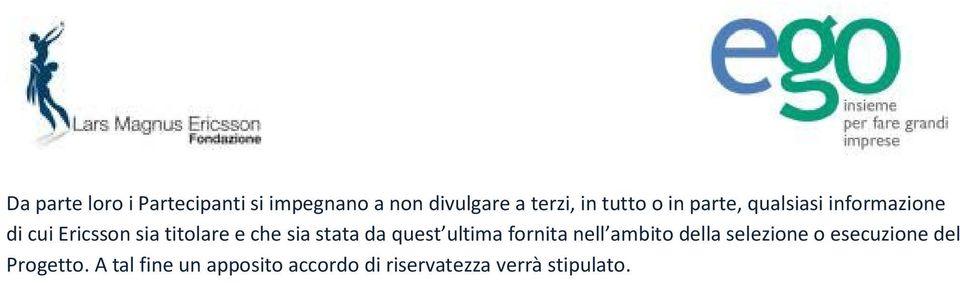 che sia stata da quest ultima fornita nell ambito della selezione o