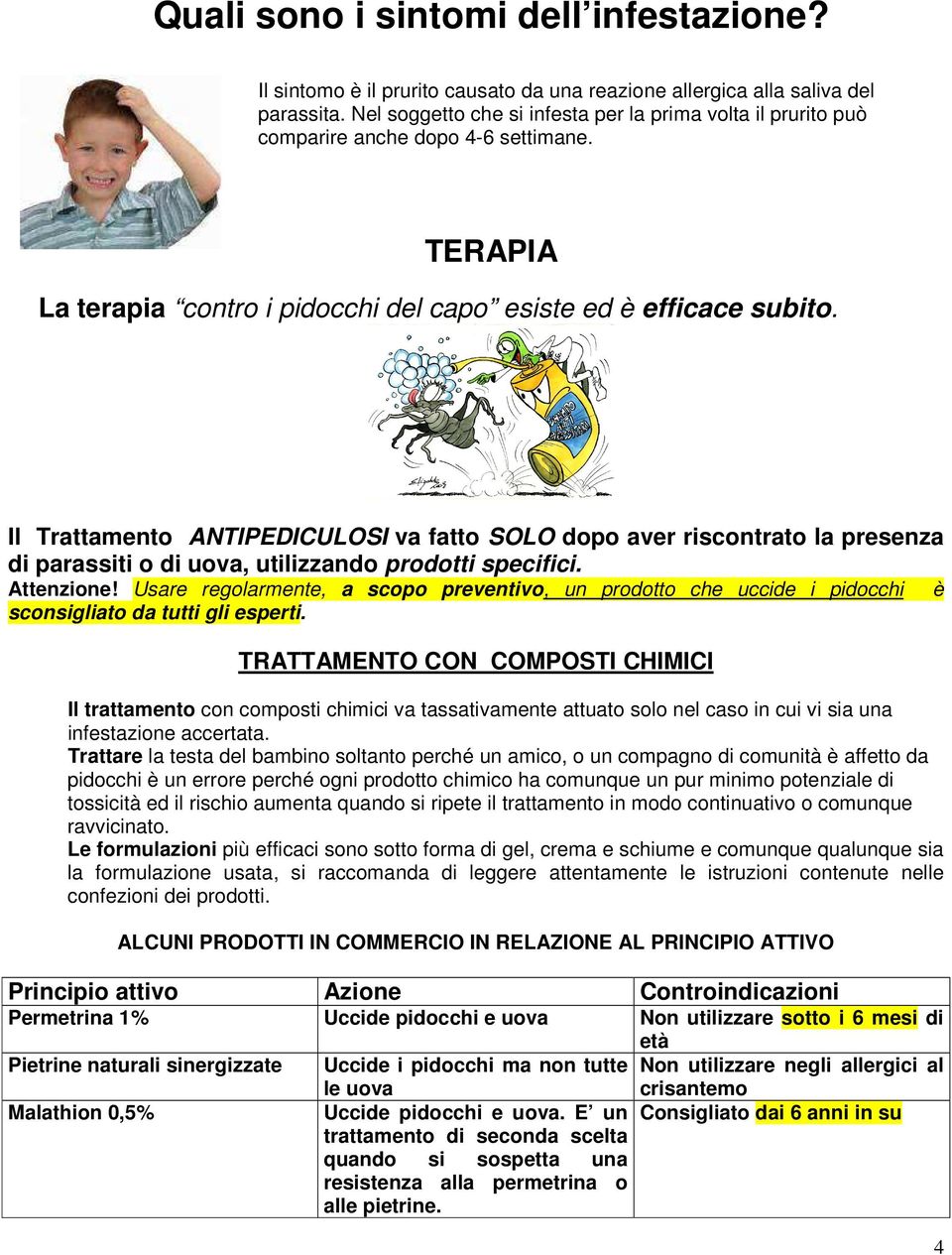 Il Trattamento ANTIPEDICULOSI va fatto SOLO dopo aver riscontrato la presenza di parassiti o di uova, utilizzando prodotti specifici. Attenzione!