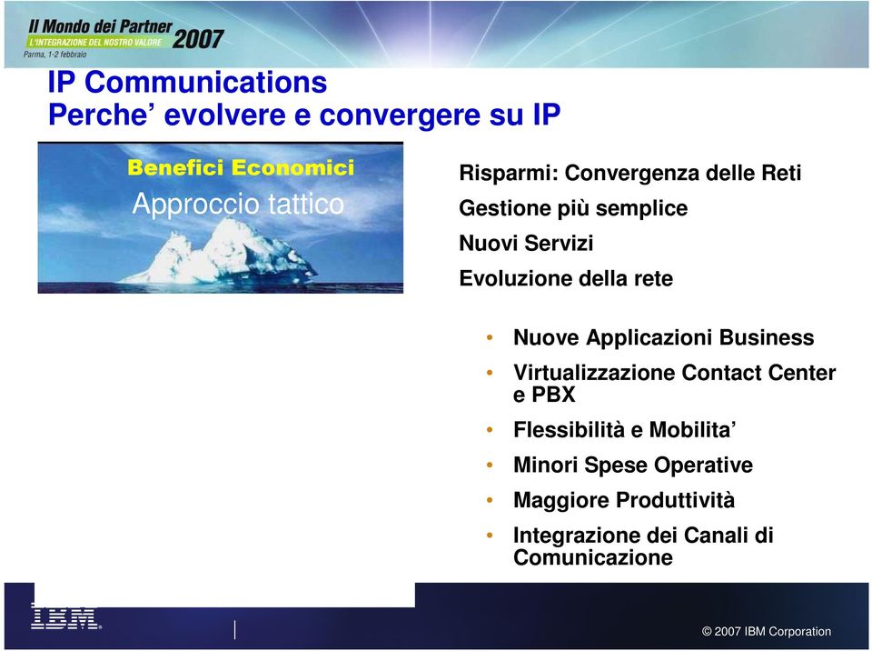 Benefici Business Nuove Applicazioni Business Approccio strategico Virtualizzazione Contact Center