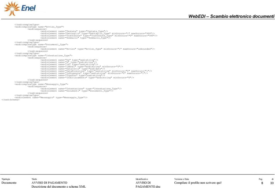 type="avviso_type" minoccurs="1" maxoccurs="unbounded"/> <xsd:complextype name="intestazione_type"> <xsd:element name="da" type="xsd:string /> <xsd:element name="a" type="xsd:string"/> <xsd:element