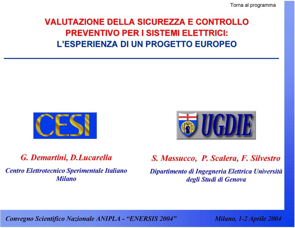 Lucarella Centro Elettrotecnico Sperimentale Italiano Milano S. Massucco, P.