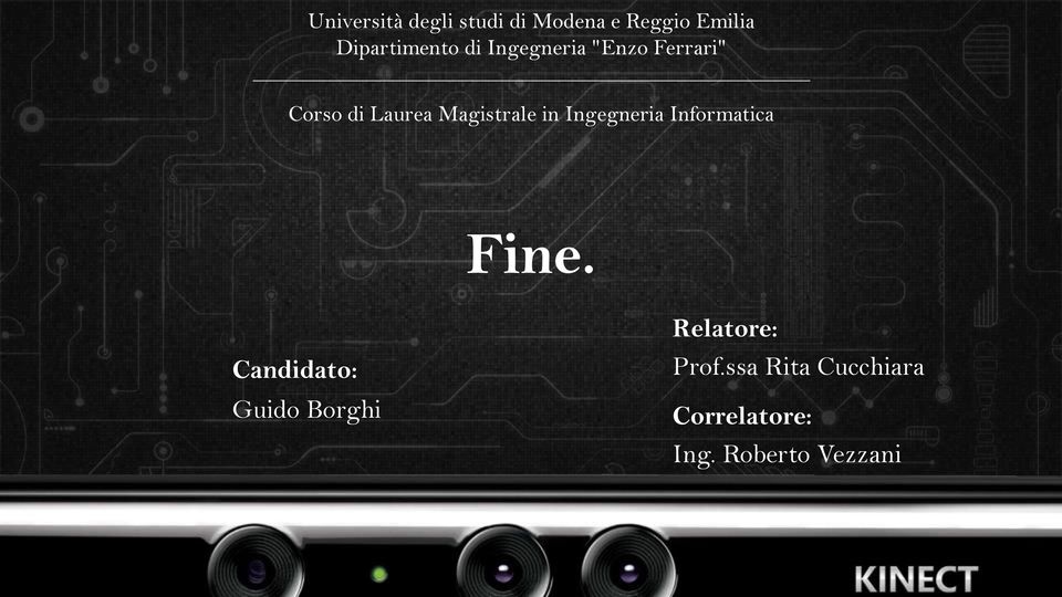 Magistrale in Ingegneria Informatica Fine.