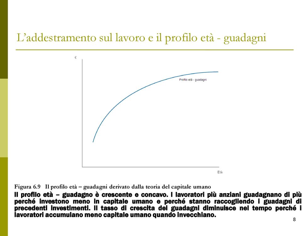 I lavoratori più anziani guadagnano di più perché investono meno in capitale umano e perché stanno raccogliendo i