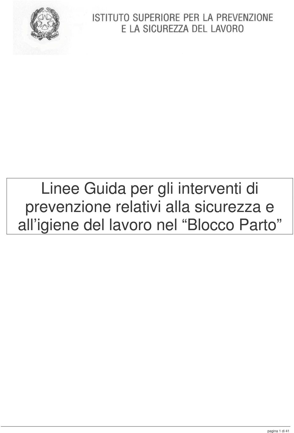 sicurezza e all igiene del