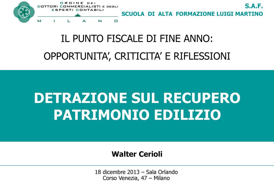 DI FINE ANNO: OPPORTUNITA, CRITICITA E RIFLESSIONI