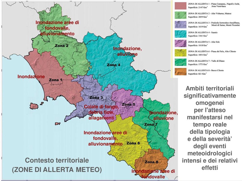 Inondazione, alluvione Inondazione aree di fondovalle Ambiti territoriali significativamente omogenei per