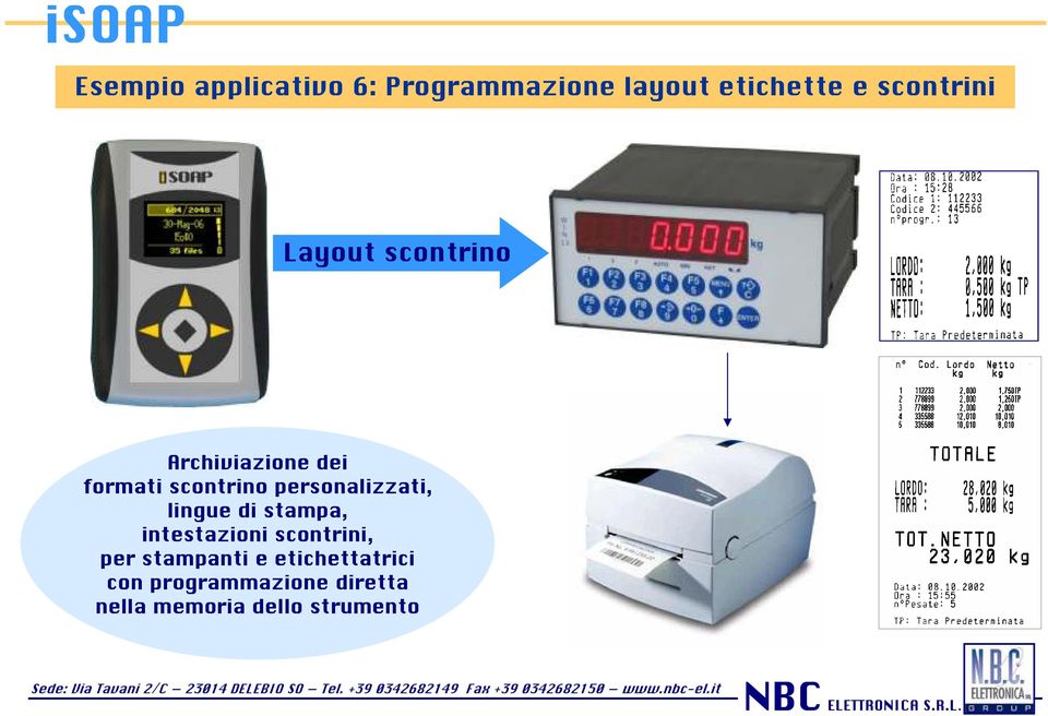 personalizzati, lingue di stampa, intestazioni scontrini, per